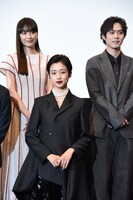 「女子高生に殺されたい」公開記念舞台挨拶の様子。