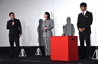 「ドライブ・マイ・カー」凱旋舞台挨拶イベントの様子。