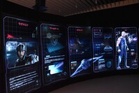 「アベンジャーズ展」より、ソーの天文台エリアの様子。