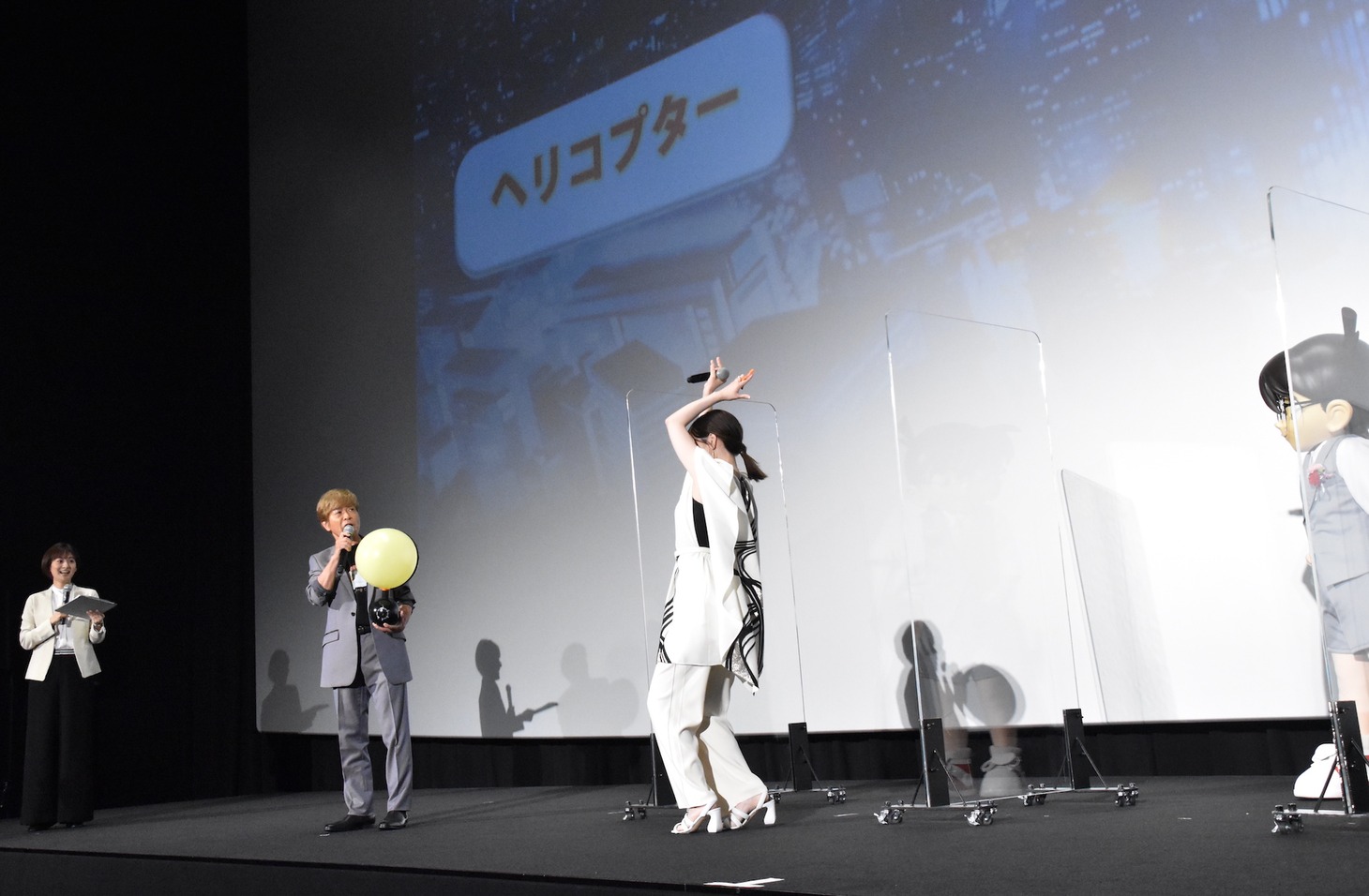 「名探偵コナン ハロウィンの花嫁」公開記念舞台挨拶の様子。