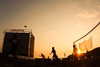 「逗子海岸映画祭」開催時の様子。