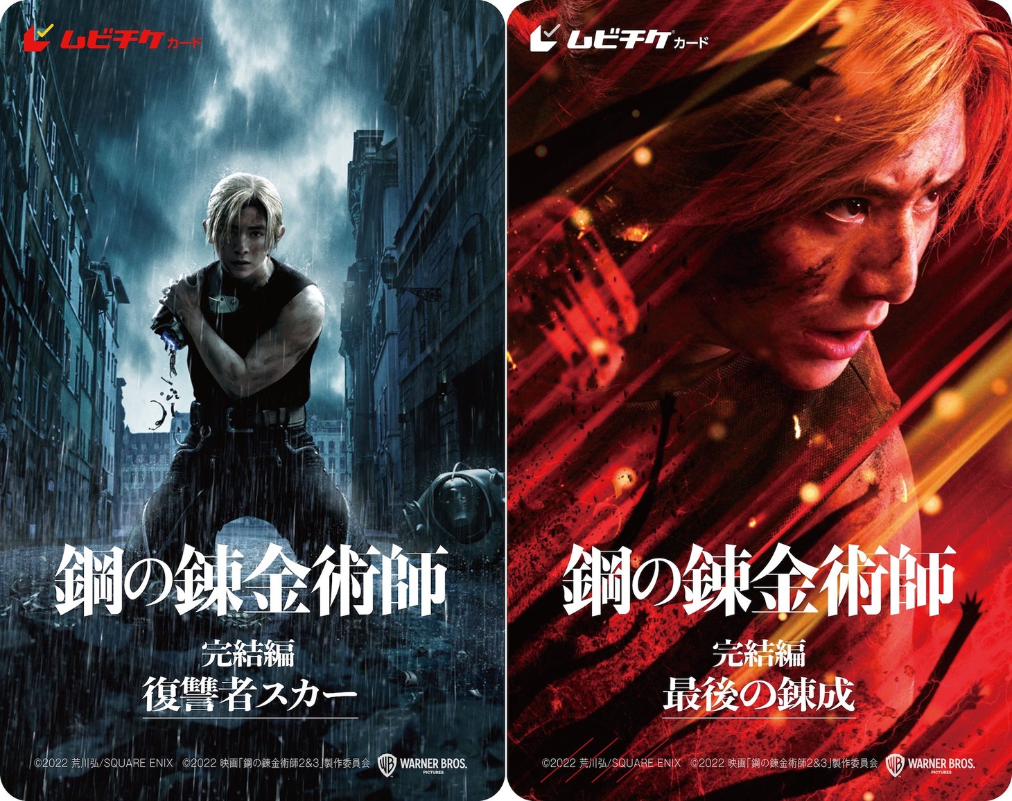 「鋼の錬金術師 完結編 復讐者スカー／最後の錬成」ムビチケカードのビジュアル。