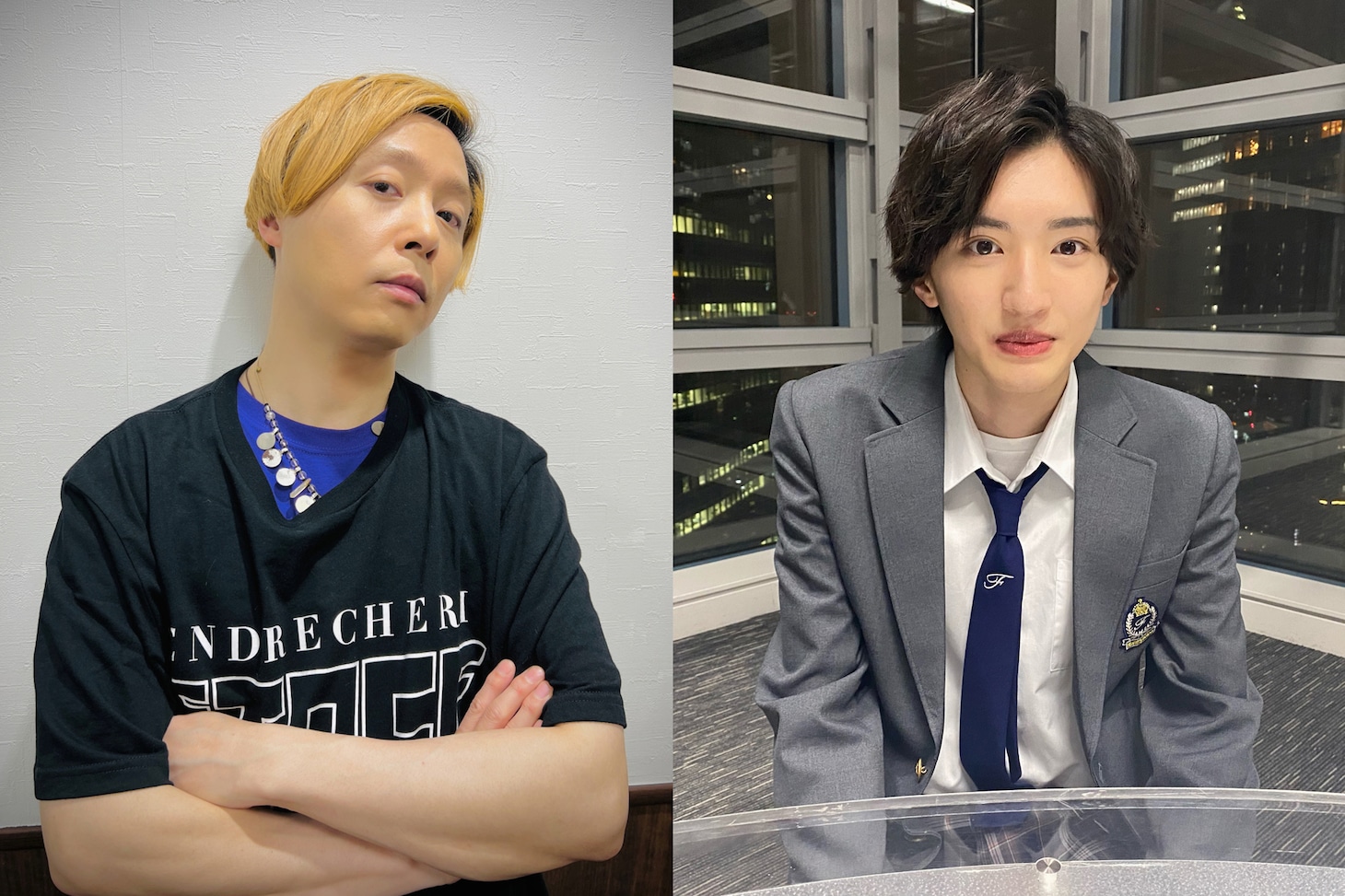 左から堂本剛、道枝駿佑。