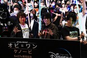 「スター・ウォーズ エピソード3／シスの復讐」特別上映イベントの様子。左から浪川大輔、森川智之、武田真治。