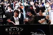 「スター・ウォーズ エピソード3／シスの復讐」特別上映イベントの様子。左から浪川大輔、森川智之、武田真治。