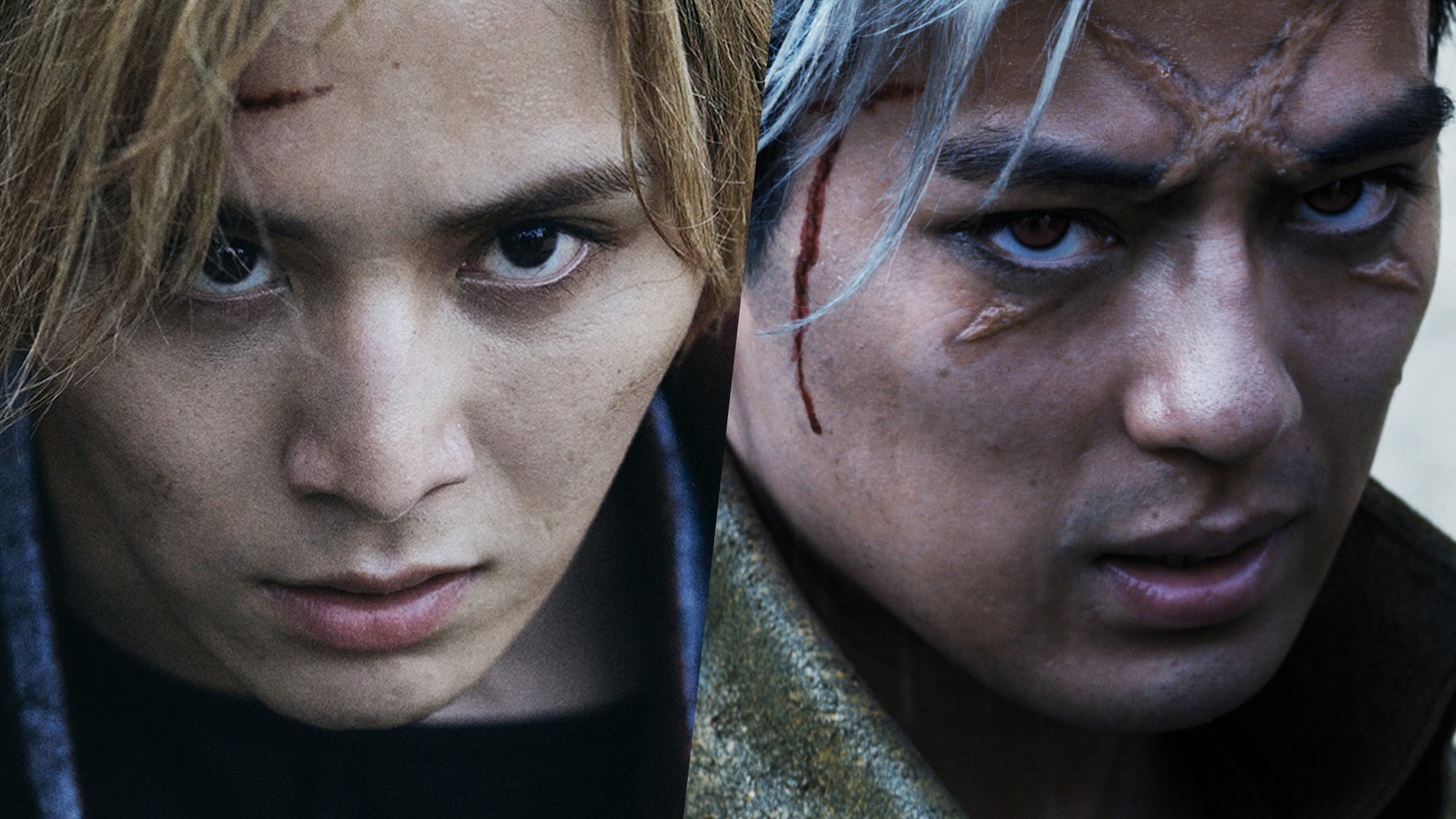 左から山田涼介演じるエド、新田真剣佑扮するスカー。