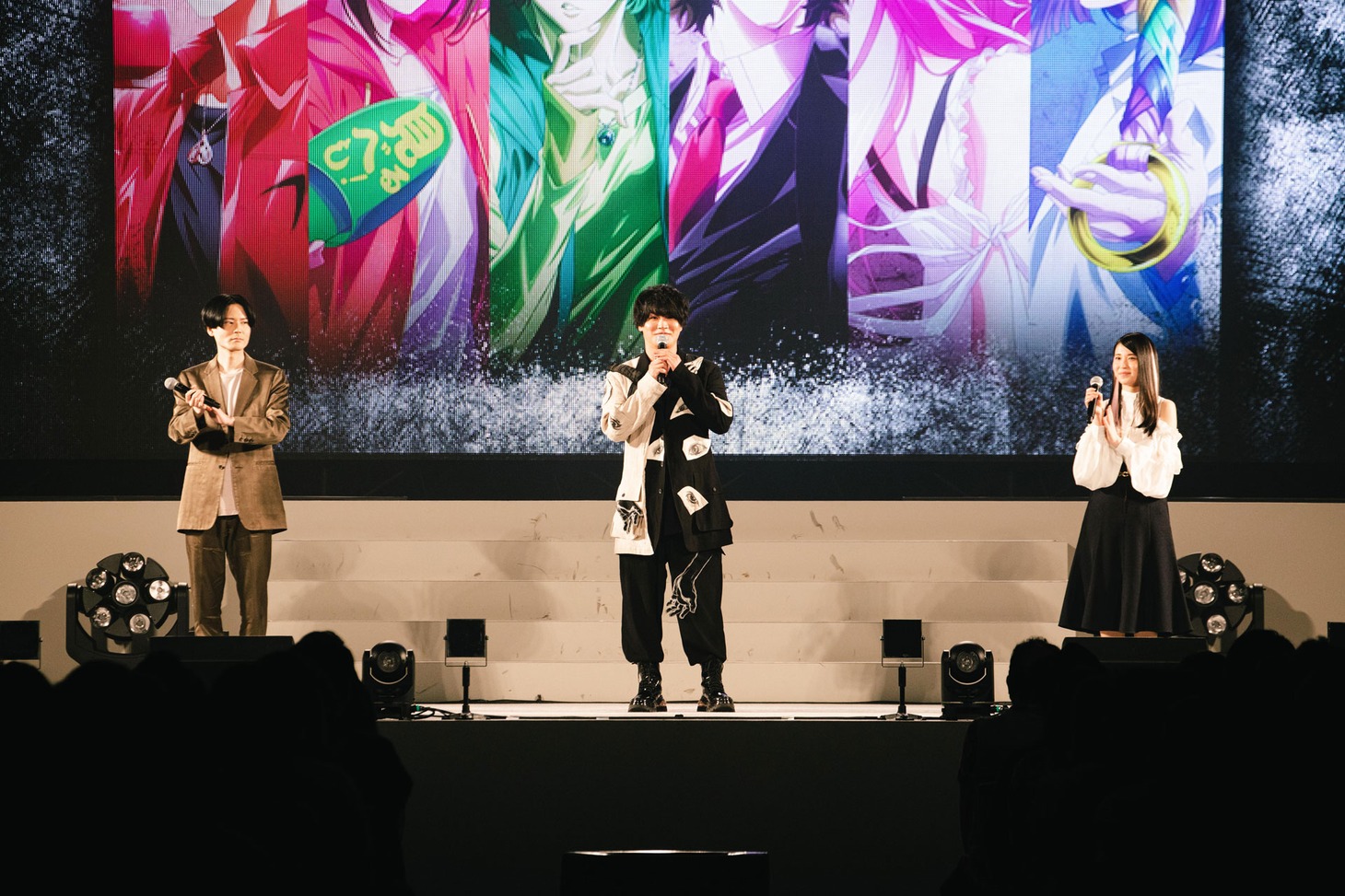 左から内山昂輝、細谷佳正、関根明良。