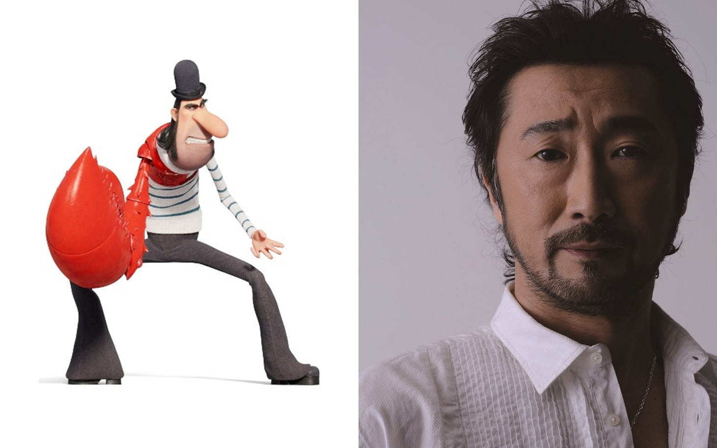 左からジャン・クロード、大塚明夫。