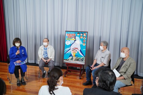 「『未来少年コナン』展 漫画映画の魅力にせまる！」会見の様子。