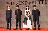 左から古沢良太、木村拓哉、綾瀬はるか、大友啓史。