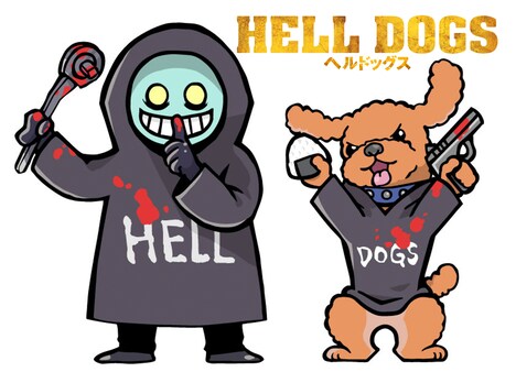 映画オリジナルキャラクターの“ヘルくん&ドッグス”。