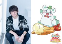 ケットシー（右）に声を当てる花江夏樹（左）。