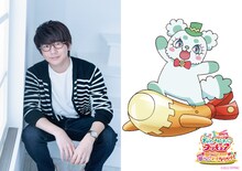 ケットシー（右）に声を当てる花江夏樹（左）。