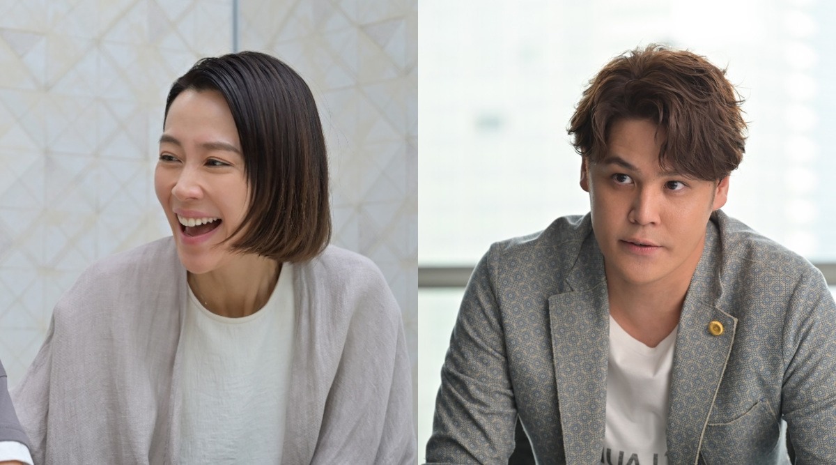 木村佳乃演じる相田瑛子（左）、宮野真守演じる（丹澤文彦）。