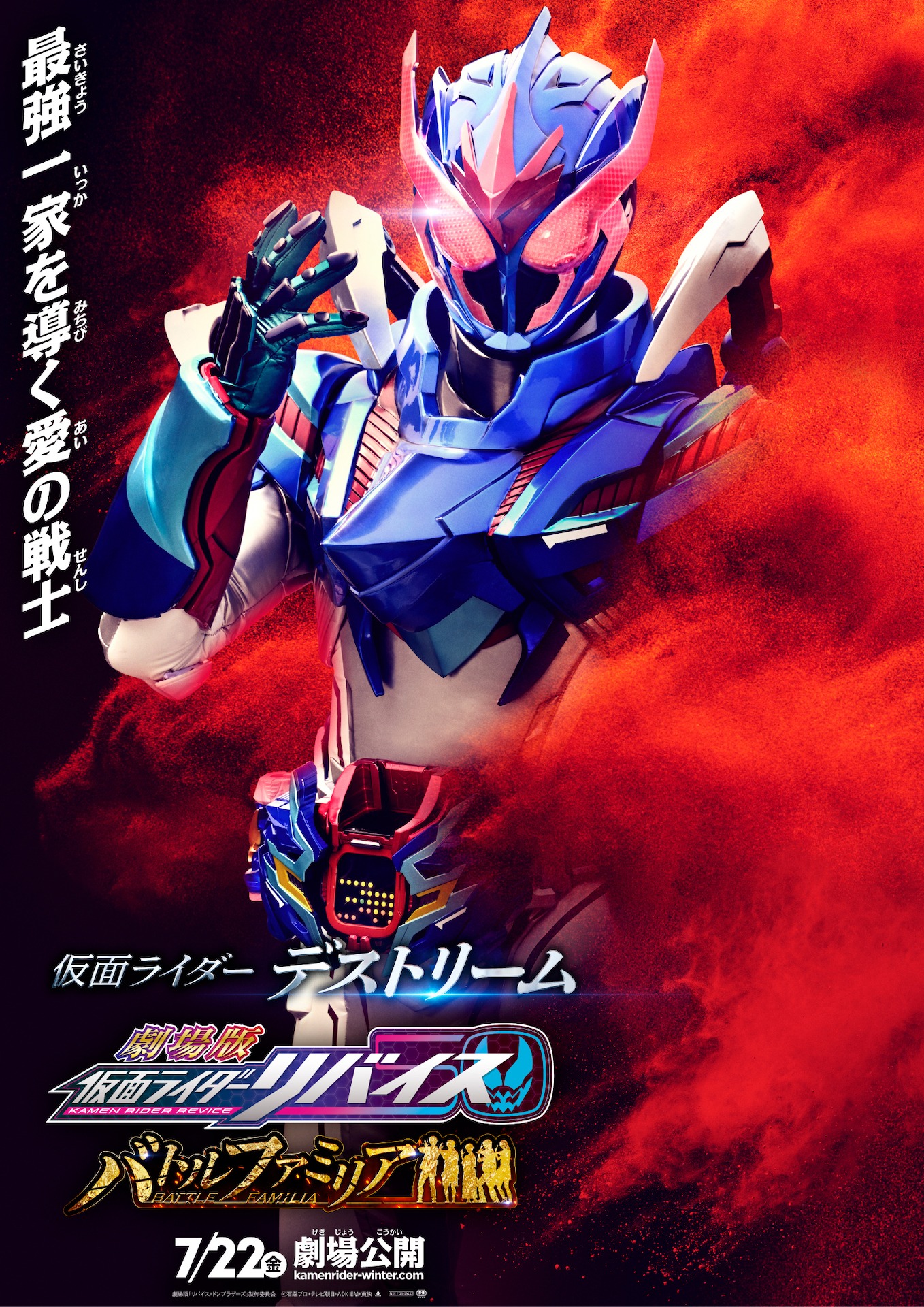 仮面ライダーデストリームのキャラクターポスター。