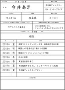 今井あきの履歴書。