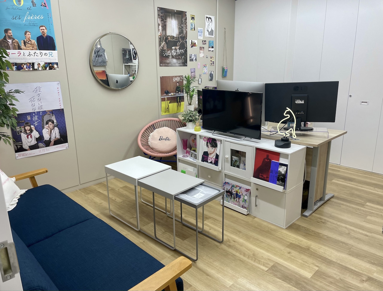 今井あきの仕事部屋。ディレクター1人ひとりに設けられている。