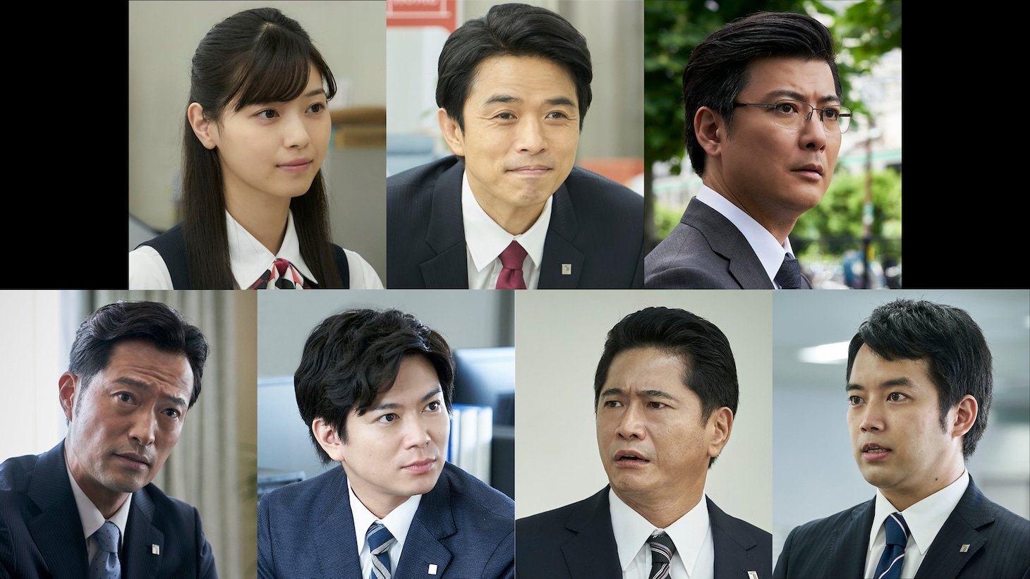 上段左から西野七瀬、井ノ原快彦、玉山鉄二、下段左から前川泰之、加藤シゲアキ、萩原聖人、三浦貴大。