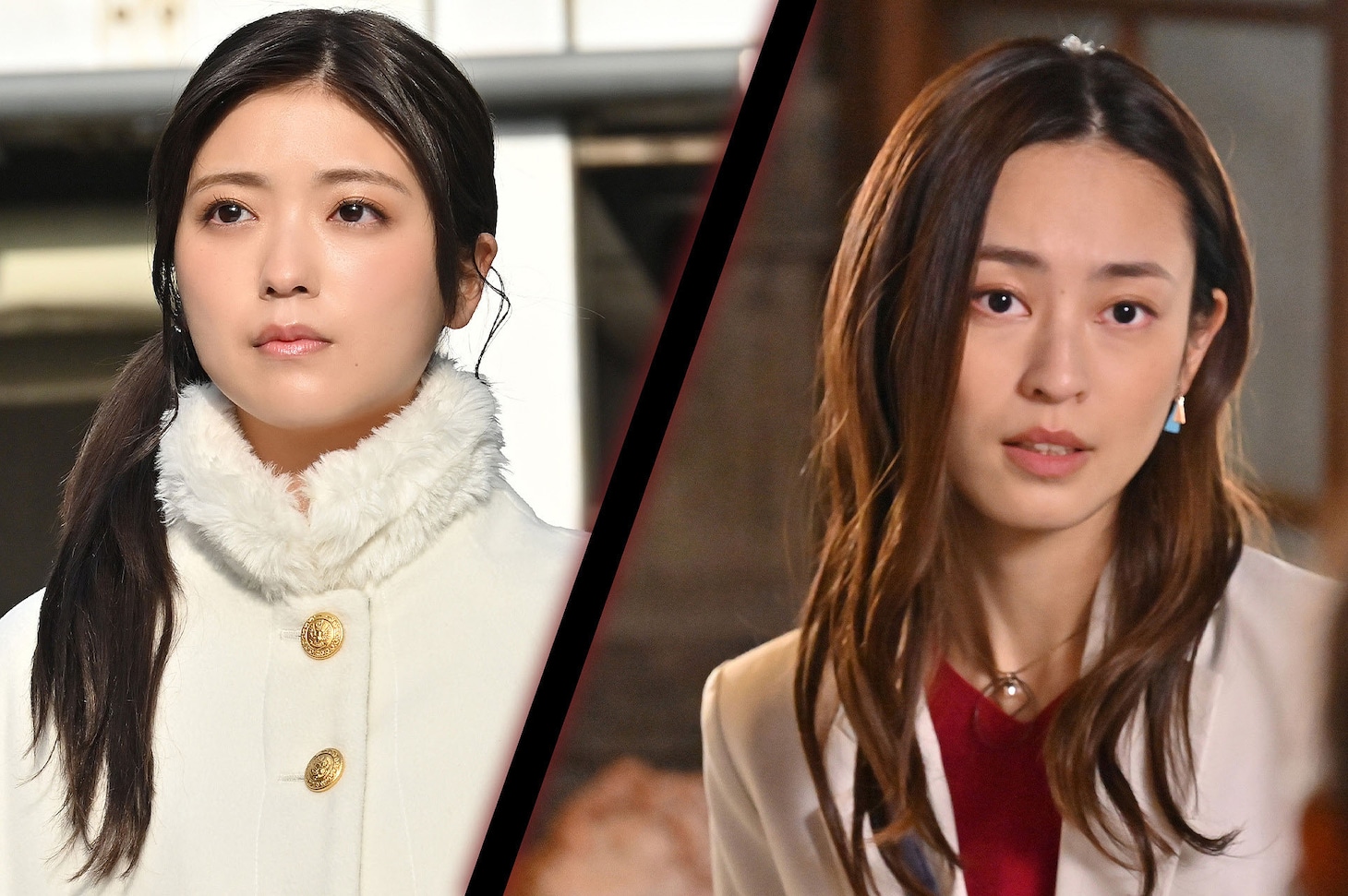 左から工藤美桜演じる深海カノン、滝裕可里演じる滝川紗羽。
