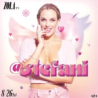 ユニオンレコード渋谷店のタイアップより、ステファニの特製ステッカー（イメージ）。