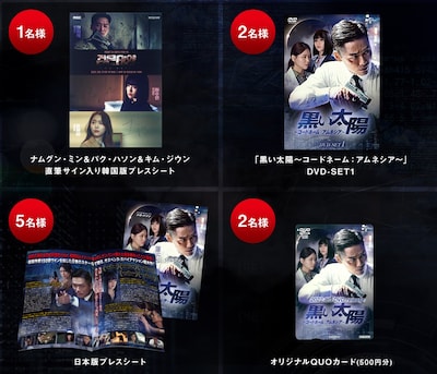 「黒い太陽～コードネーム：アムネシア～」のTwitterキャンペーン賞品。