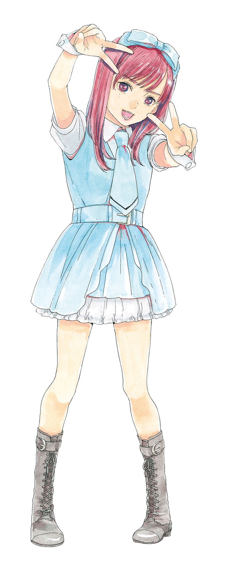 寺本優佳の原作イラスト。(c)平尾アウリ/徳間書店