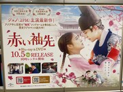 東京メトロ東西線・九段下駅に掲出された「赤い袖先」ポスター。