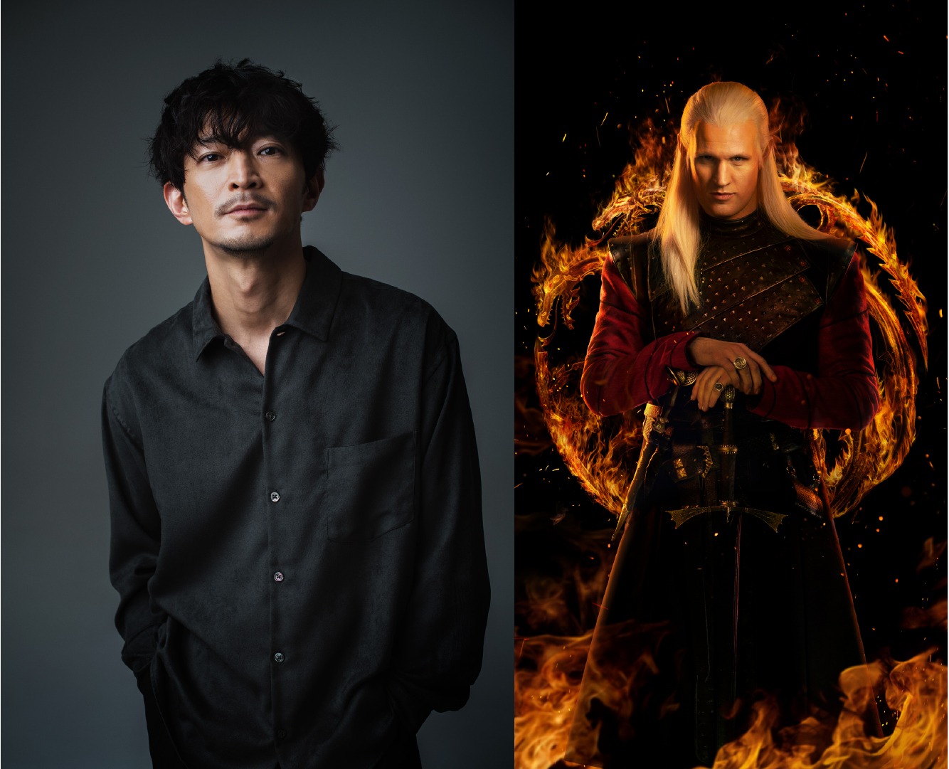 左から津田健次郎、デイモン・ターガリエン。