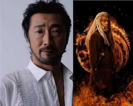 左から大塚明夫、コアリーズ・ヴェラリオン。