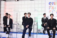 「GMMTV FAN FEST 2022 Live in Japan」来日記者会見の様子。