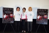 左から樋口尚文、秋吉久美子、染谷将太。