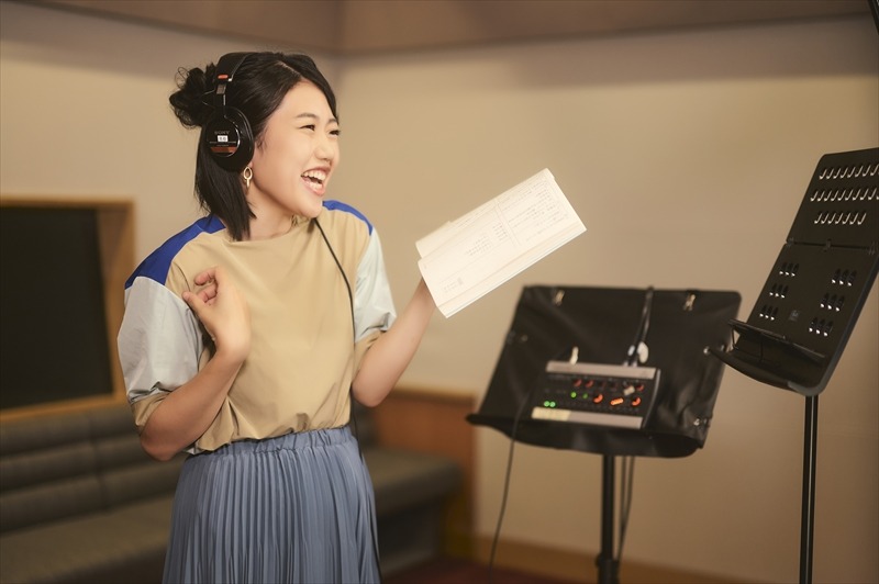 アフレコでの様子。