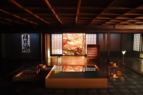 京都・松竹撮影所に作られた湯道会館のセット。