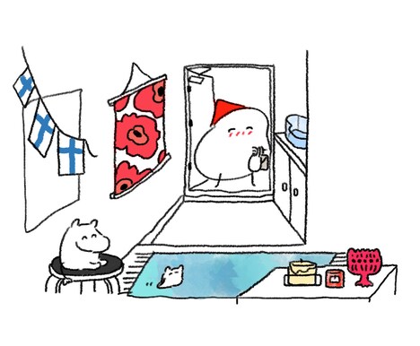 週末北欧部chika「北欧こじらせ日記」（世界文化社）より。