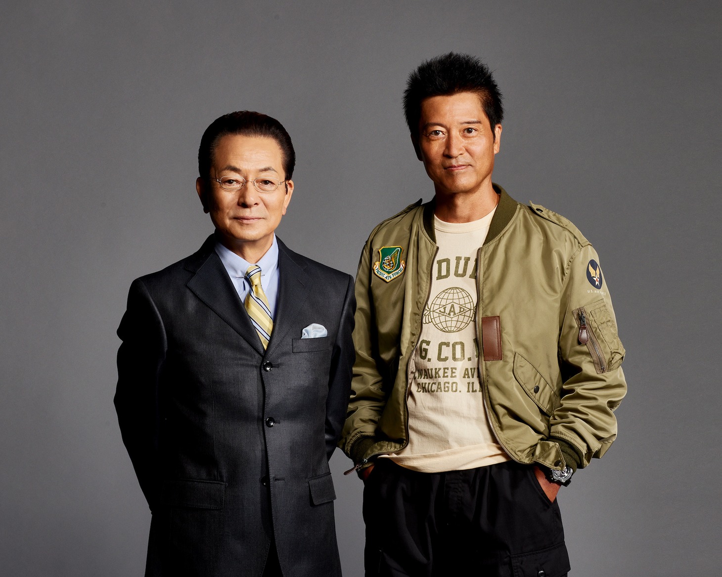 左から水谷豊、寺脇康文。