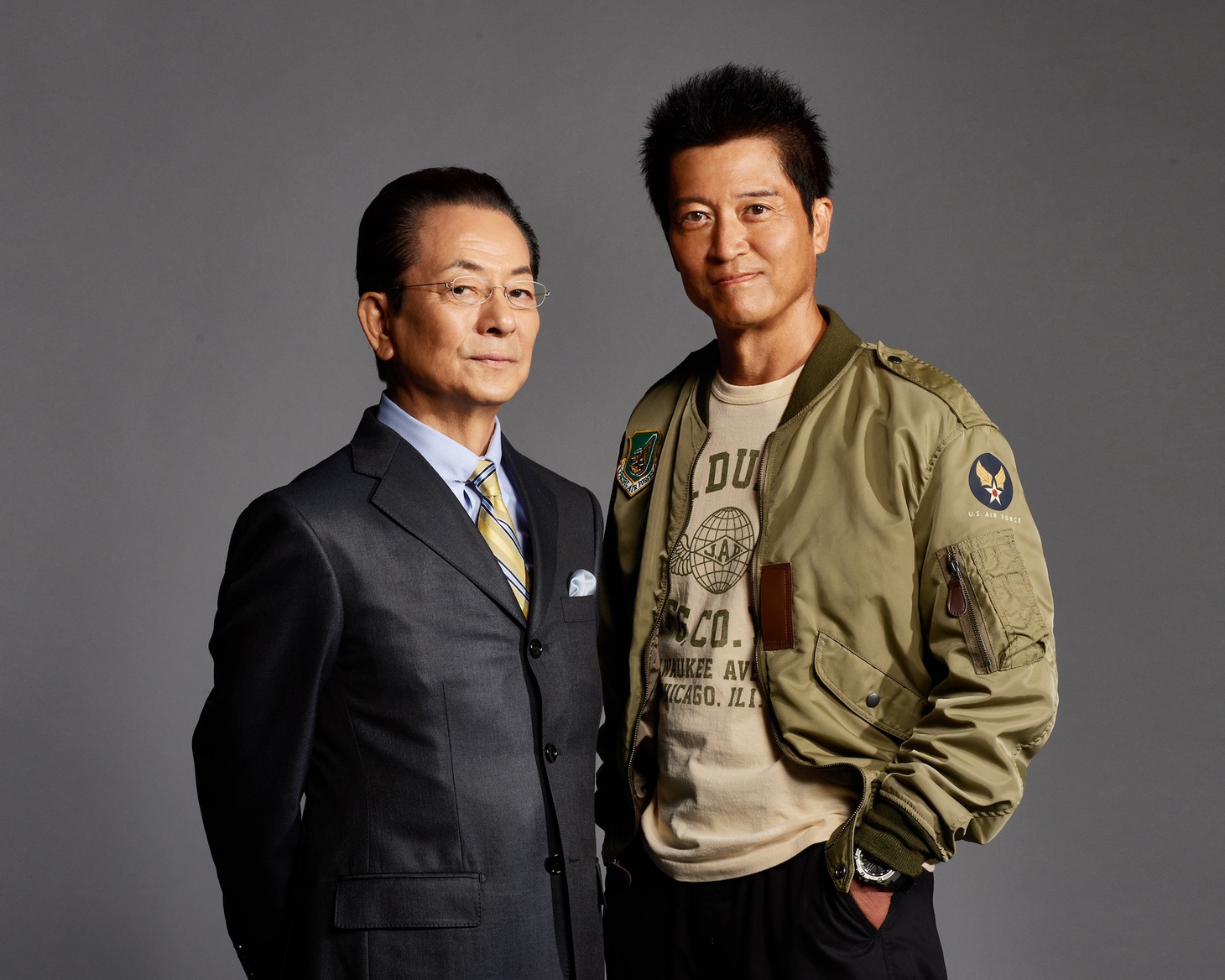 左から水谷豊、寺脇康文。