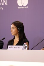 第79回ヴェネツィア国際映画祭公式記者会見に参加した木村文乃。(c)Kazuko Wakayama