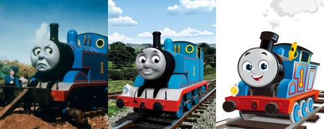 トーマスのキャラクターデザインの変遷。