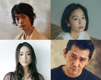 上段左からこだまたいち、千國めぐみ。下段左から中村優子、村上淳。