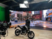 テスト撮影時の様子。