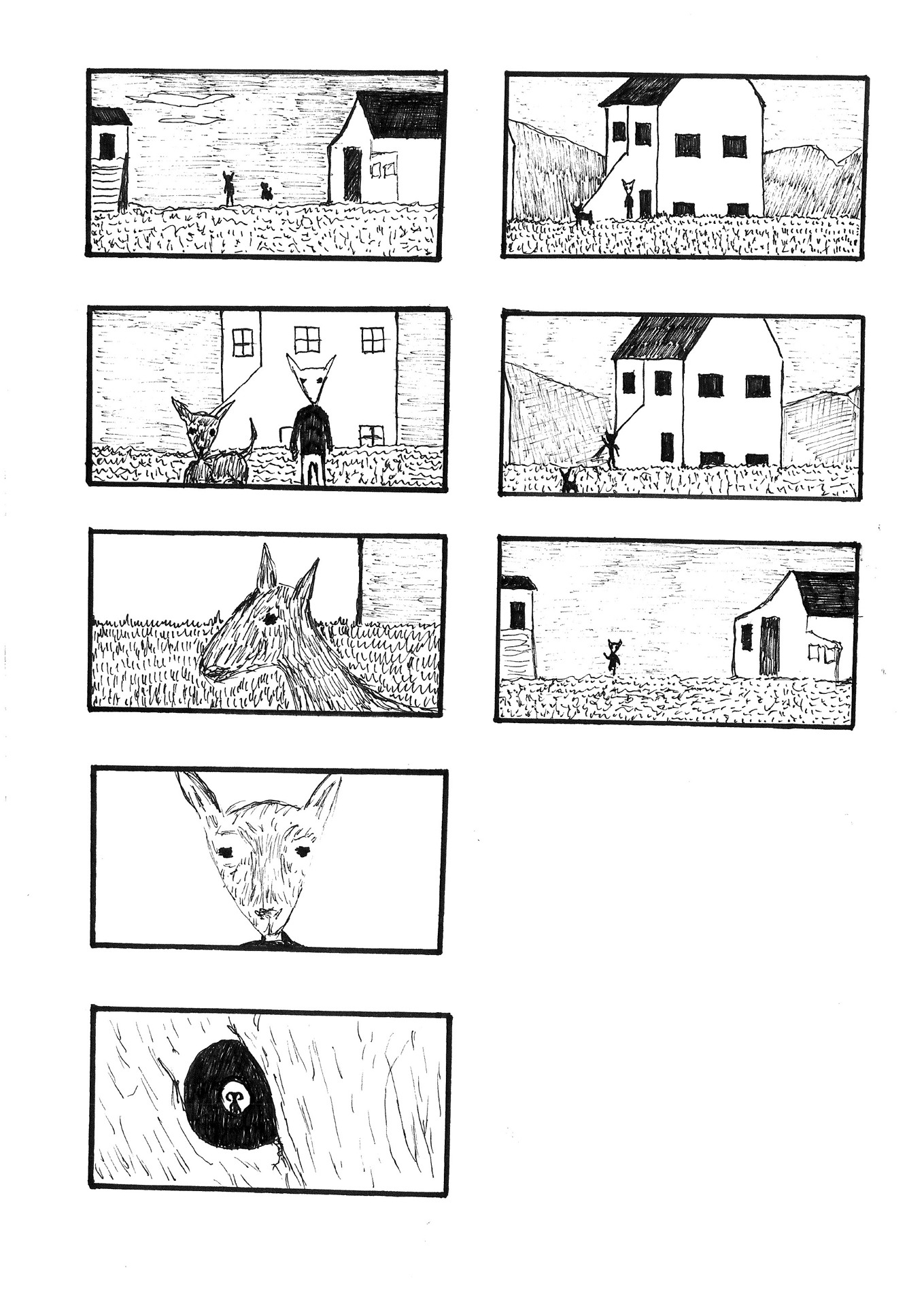「LAMB／ラム」のストーリーボード。