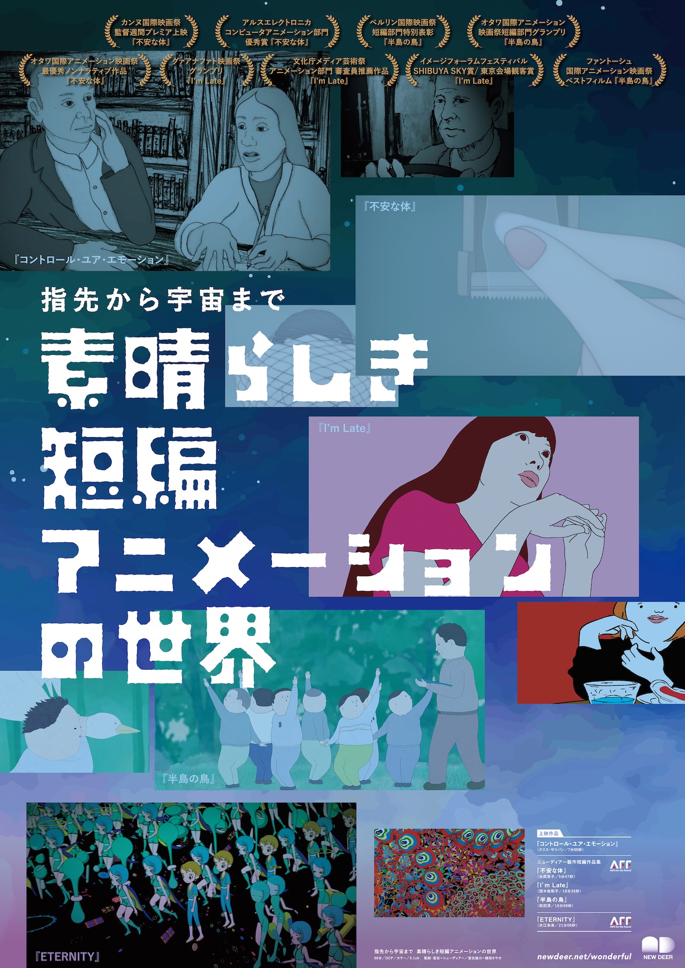 「指先から宇宙まで 素晴らしき短編アニメーションの世界」ポスタービジュアル