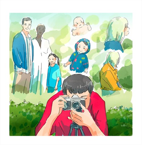 今日マチ子によるイラスト。