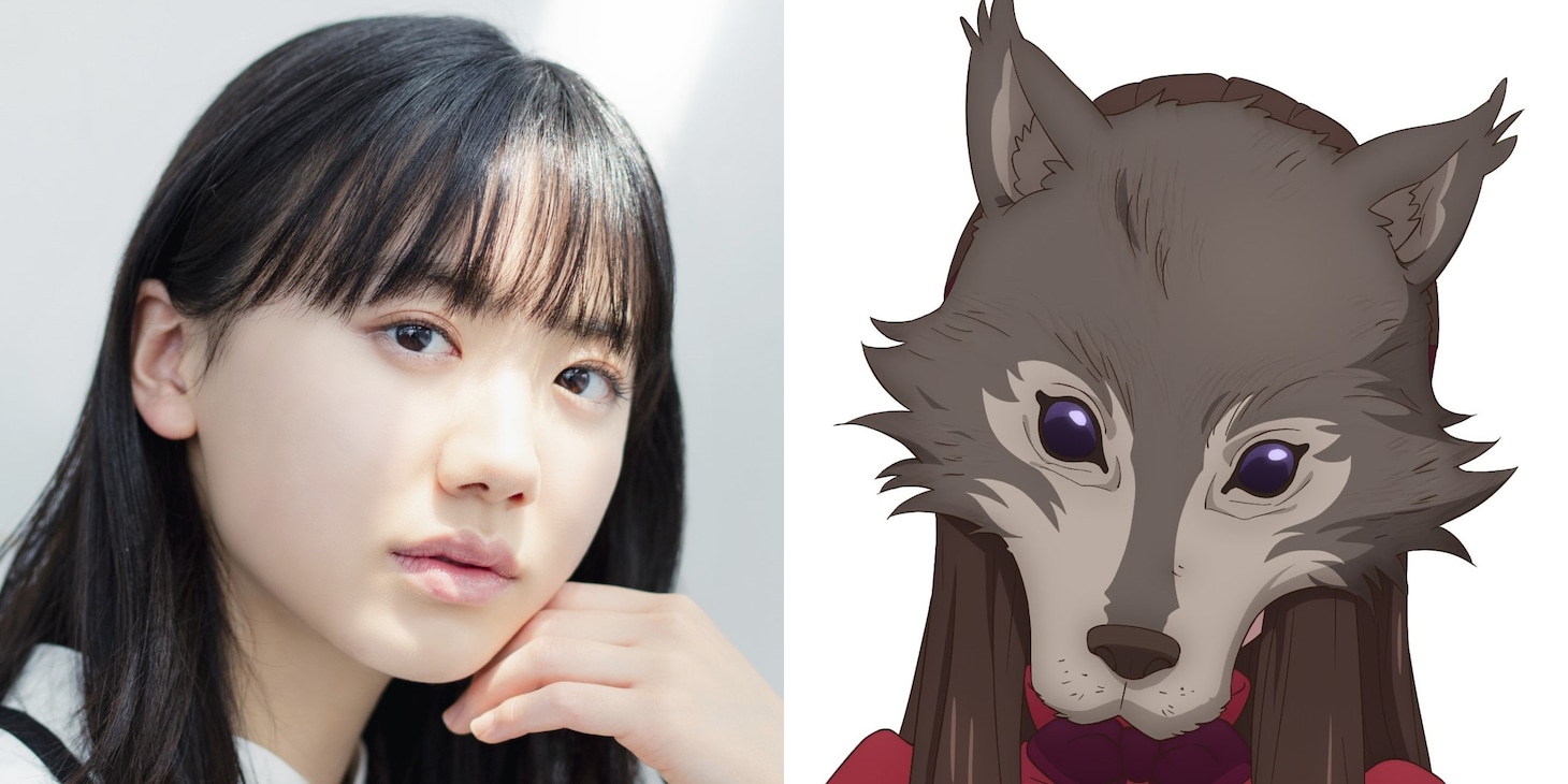 左から芦田愛菜、オオカミさま。 (c)2022「かがみの孤城」製作委員会