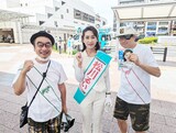左からプチ鹿島、松川るい、DARTHREIDER。