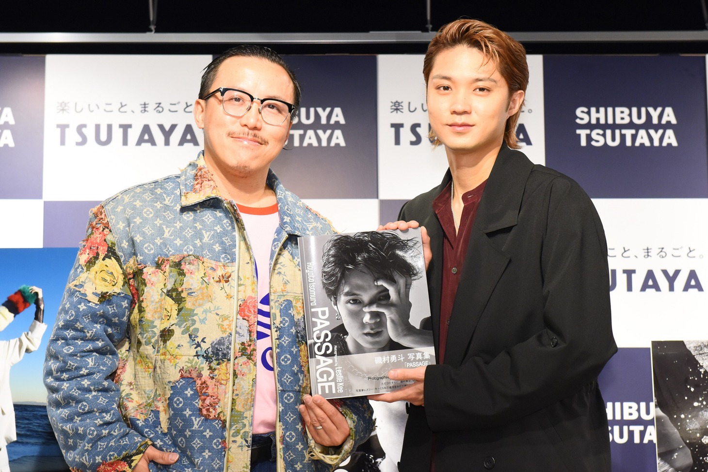 「PASSAGE」発売記念イベントに登壇したレスリー・キー（左）と磯村勇斗（右）。