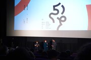 台北金馬映画祭「お葬式」舞台挨拶の様子。