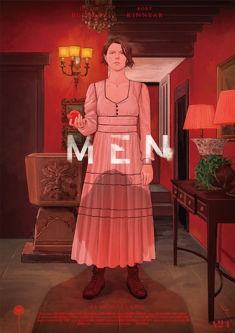 サイトウユウスケがイラストを描き下ろした「MEN 同じ顔の男たち」オルタナティブポスタービジュアル。