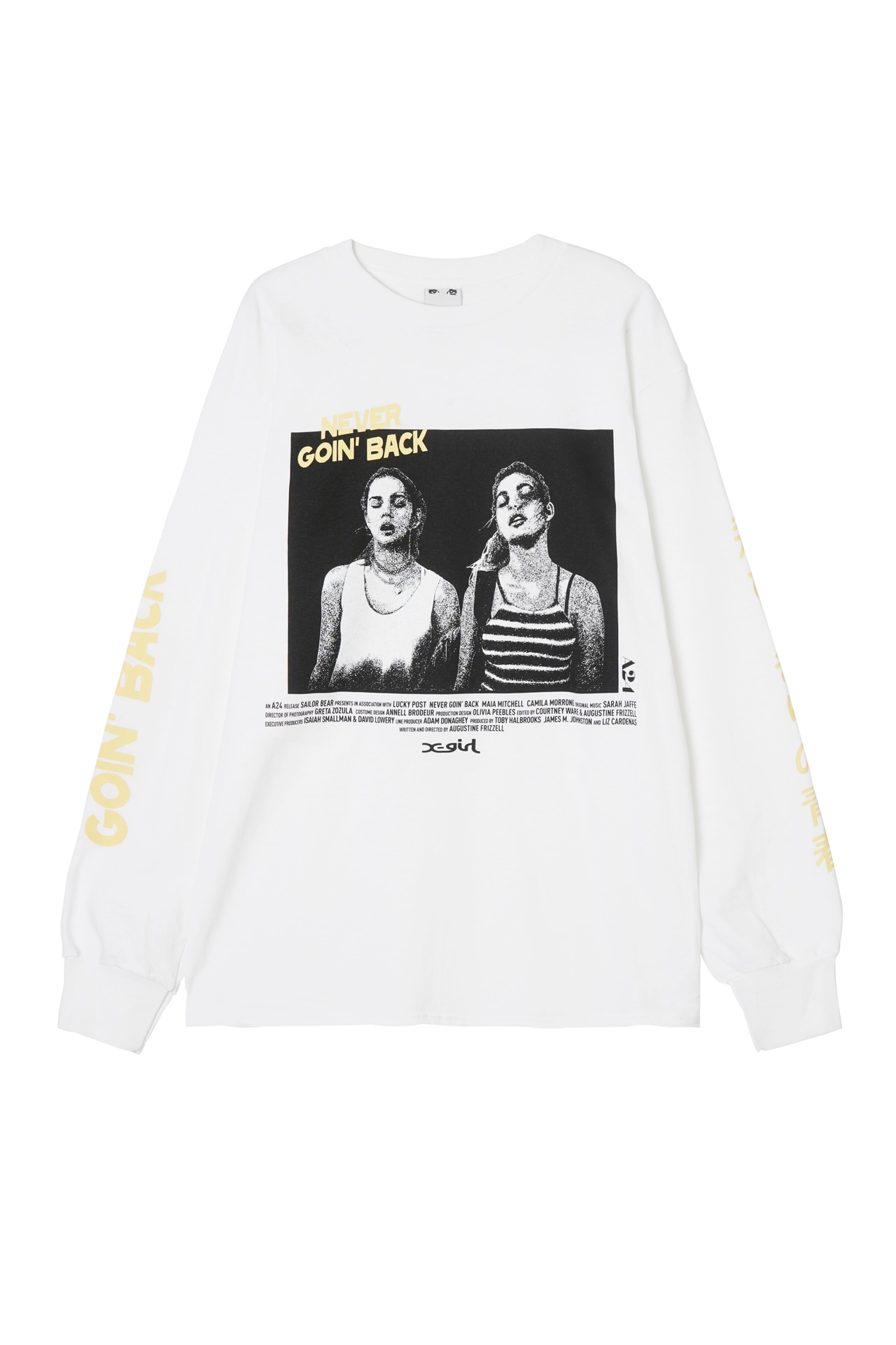 X-girl × NEVER GOIN BACK L/S TEE WHITE（税込6600円）