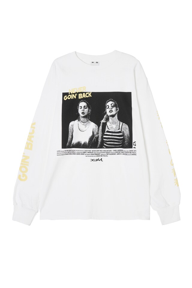 X-girl × NEVER GOIN BACK L/S TEE WHITE（税込6600円）